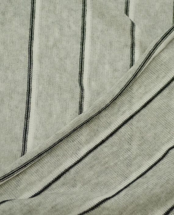 Ткань Трикотаж Принтованный 1458 цвет серый полоска картинка 2