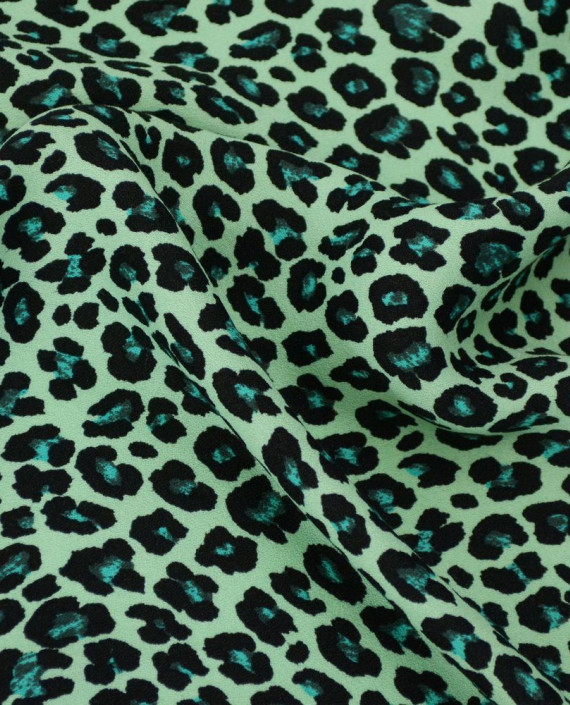 Ткань Вискоза 0281 цвет зеленый леопардовый картинка
