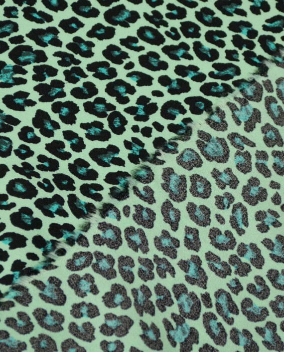 Ткань Вискоза 0281 цвет зеленый леопардовый картинка 1