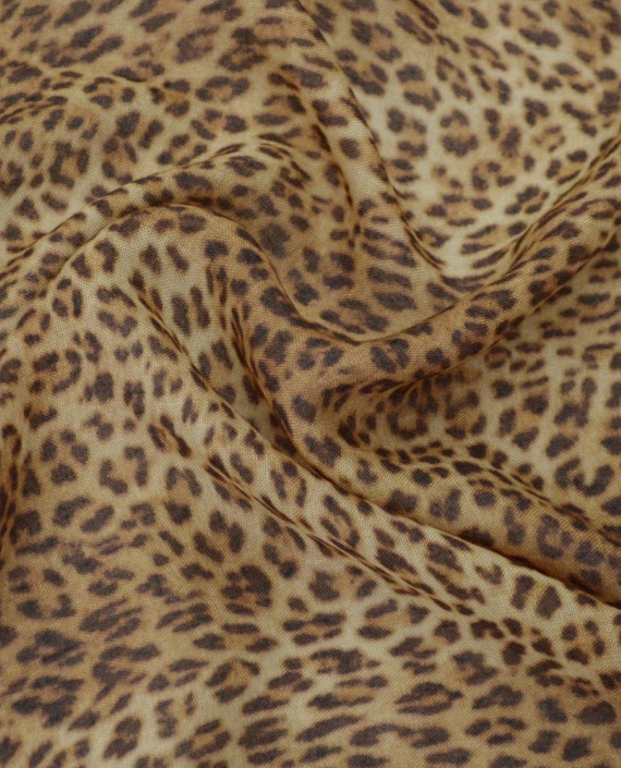 Ткань Вискоза Леопард 0283 цвет бежевый леопардовый картинка