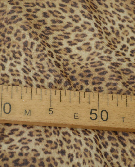 Ткань Вискоза Леопард 0283 цвет бежевый леопардовый картинка 1