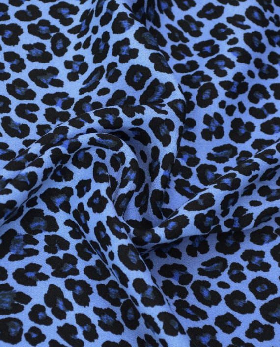 Ткань Вискоза 0284 цвет синий леопардовый картинка