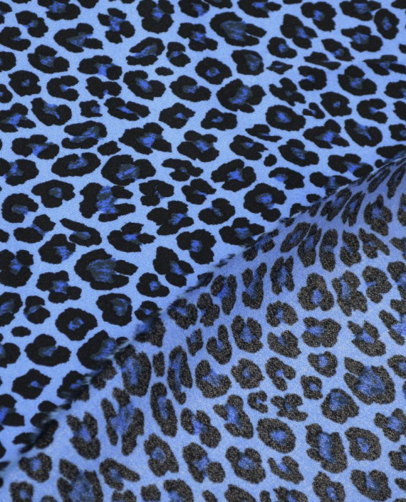 Ткань Вискоза 0284 цвет синий леопардовый картинка 1