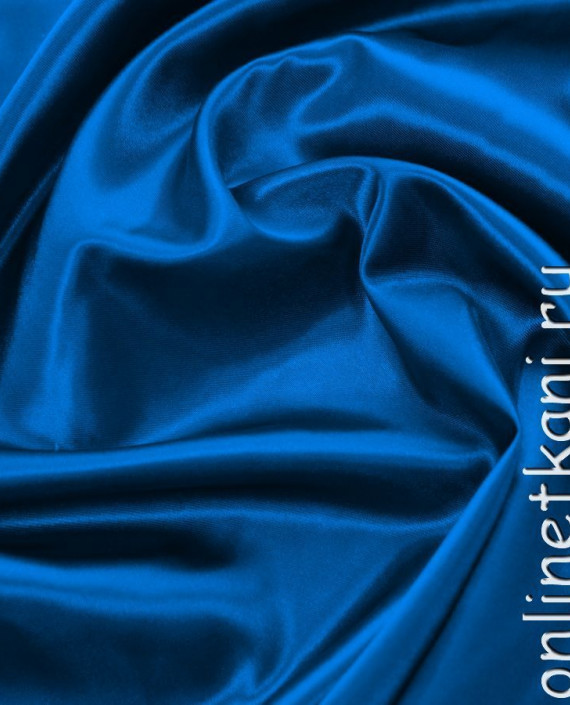 Ткань Атлас "Васильковый" 027 цвет синий картинка