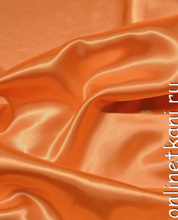 Ткань Атлас 066 цвет оранжевый картинка