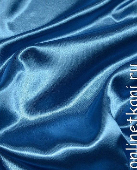 Ткань Атлас 075 цвет синий картинка