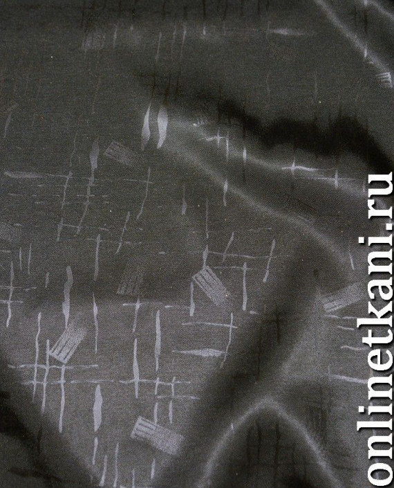 Ткань Атлас 101 цвет серый геометрический картинка