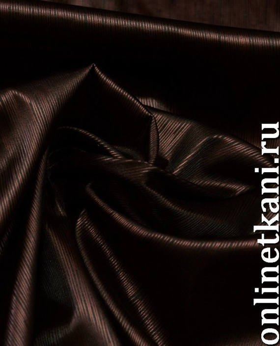 Ткань Атлас 112 цвет коричневый абстрактный картинка 2