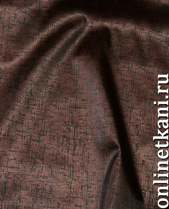 Ткань Атлас 114 цвет коричневый абстрактный картинка