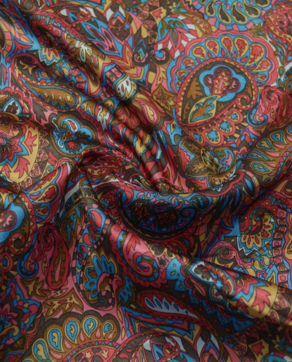 Ткань Атлас Принт 182 цвет разноцветный абстрактный картинка