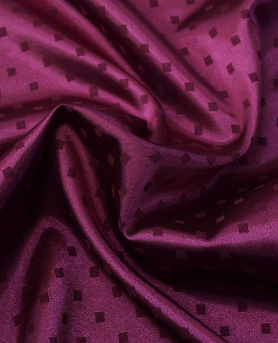 Ткань Атлас 192 цвет фиолетовый в горошек картинка