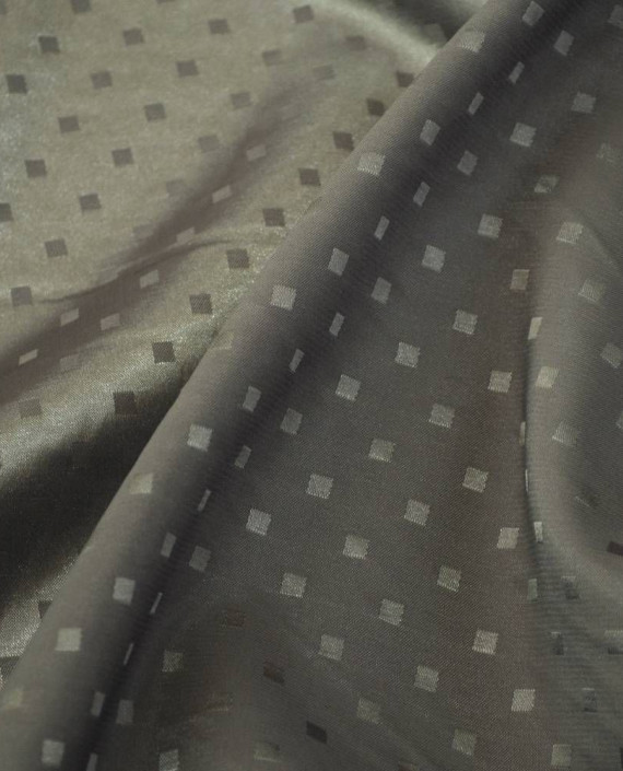 Ткань Атлас 195 цвет серый в горошек картинка 2
