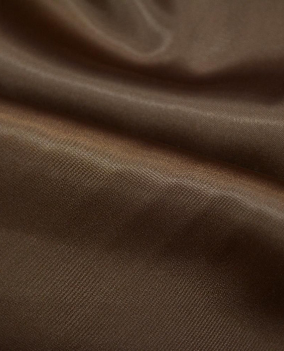 Атлас стрейч плотный 360 цвет коричневый картинка 1