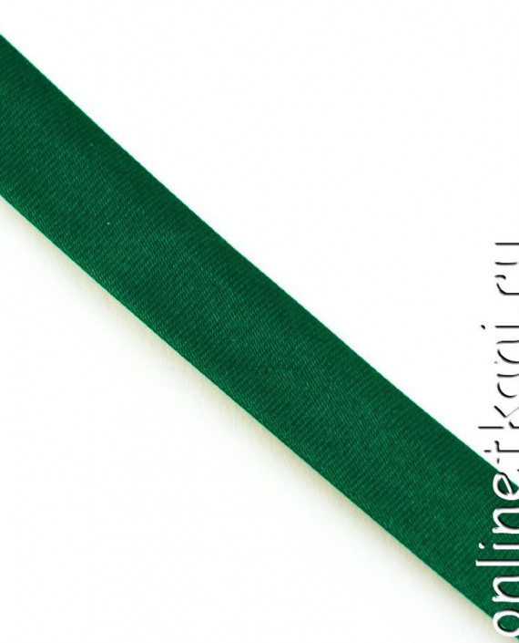 Косая бейка атласная 032 цвет зеленый картинка