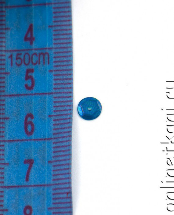 Пайетки "Синие 4 мм"   картинка 1