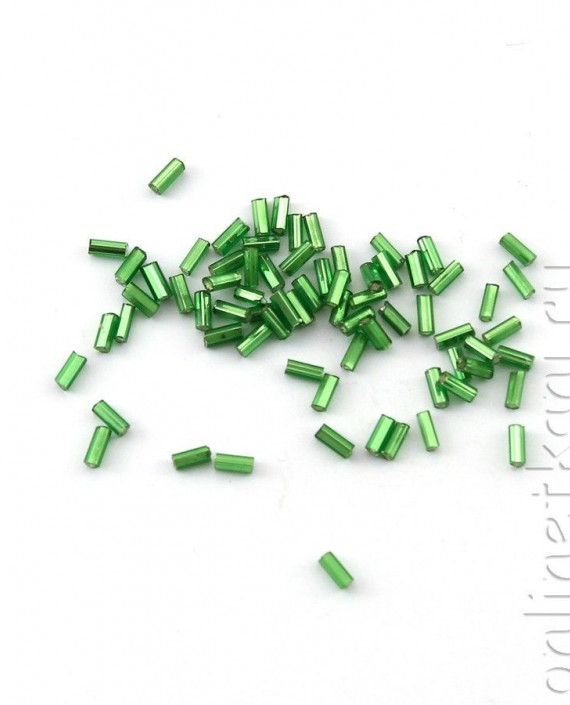 Стеклярус Зеленый (маленький пакет) 009 цвет зеленый картинка 1