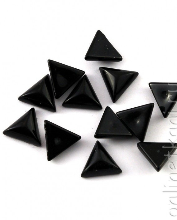 Бусы Черные Треугольные без отверстия 24002 цвет черный картинка 1