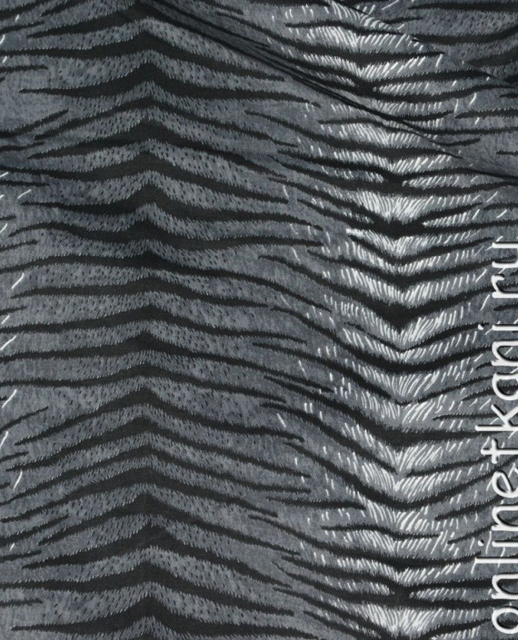 Ткань Джинс "Серый тигр" картинка 1