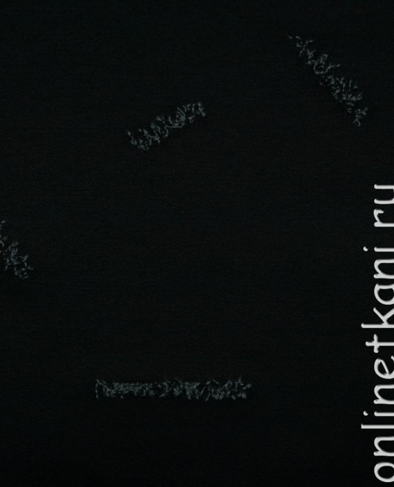 Ткань Джинс 076 цвет черный абстрактный картинка