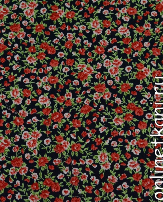 Ткань Джинс-Стрейч 125 цвет разноцветный цветочный картинка