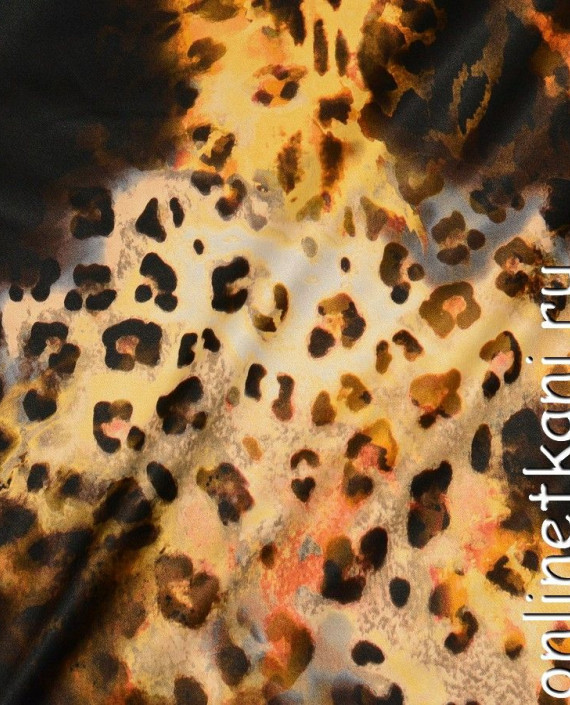 Ткань Джинс 163 цвет разноцветный леопардовый картинка