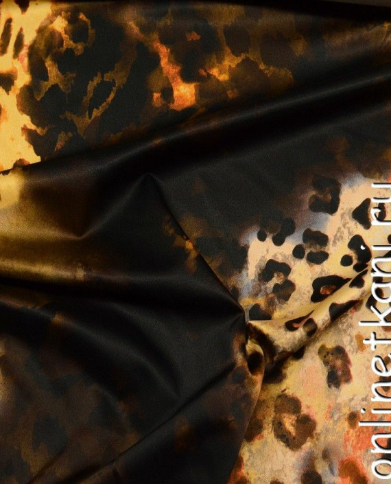Ткань Джинс 163 цвет разноцветный леопардовый картинка 2
