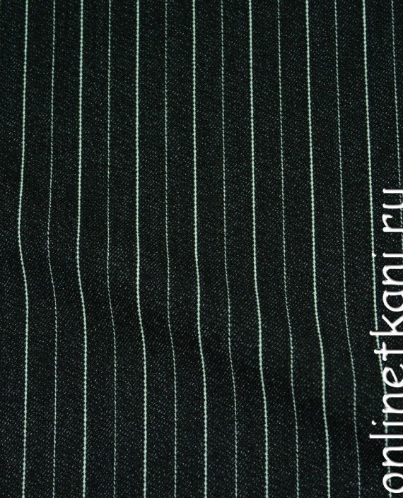 Ткань Джинс 182 цвет черный в полоску картинка