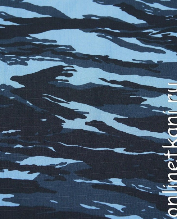 Ткань Джинс "Барга" 236 цвет голубой абстрактный картинка