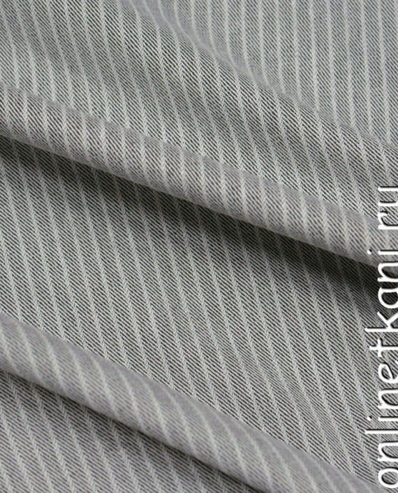 Ткань Джинс 367 цвет серый в полоску картинка