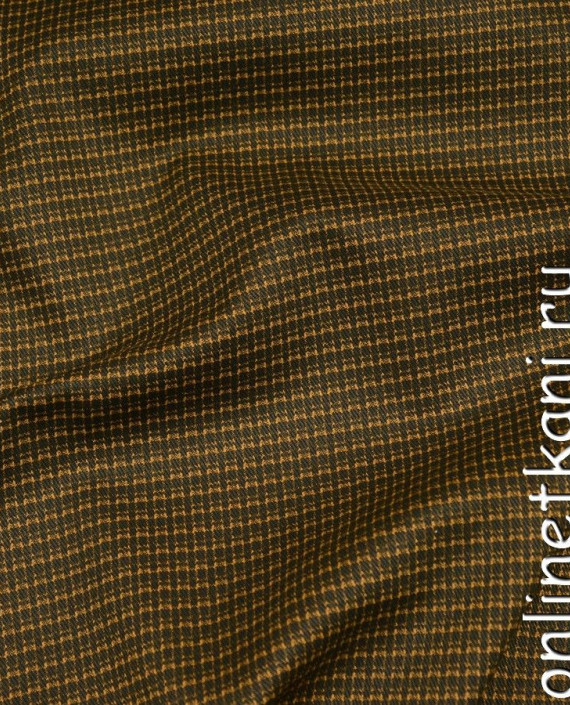 Ткань Джинс 369 цвет коричневый геометрический картинка