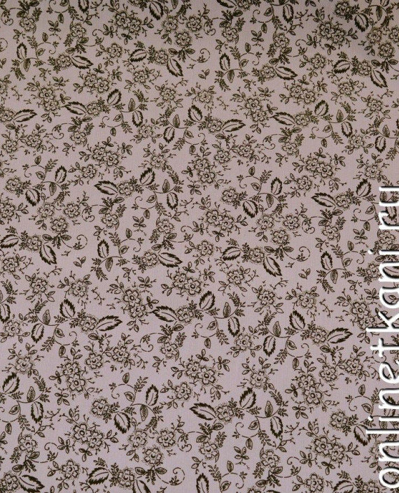 Ткань Джинс Принт - последний отрез 1,6м 1394 цвет айвори цветочный картинка