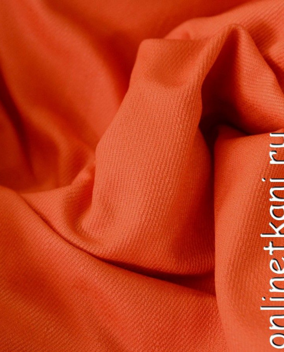 Ткань Джинс "Абрикосовый" 436 цвет оранжевый картинка 1