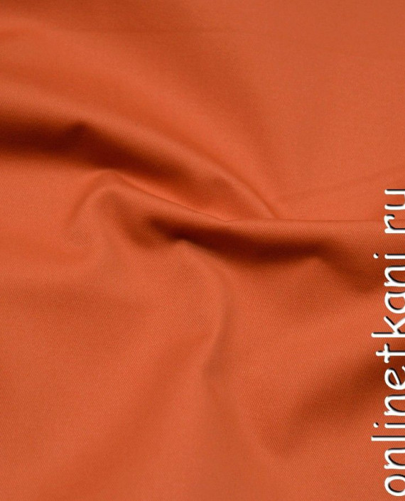 Ткань Джинс 481 цвет оранжевый картинка 1