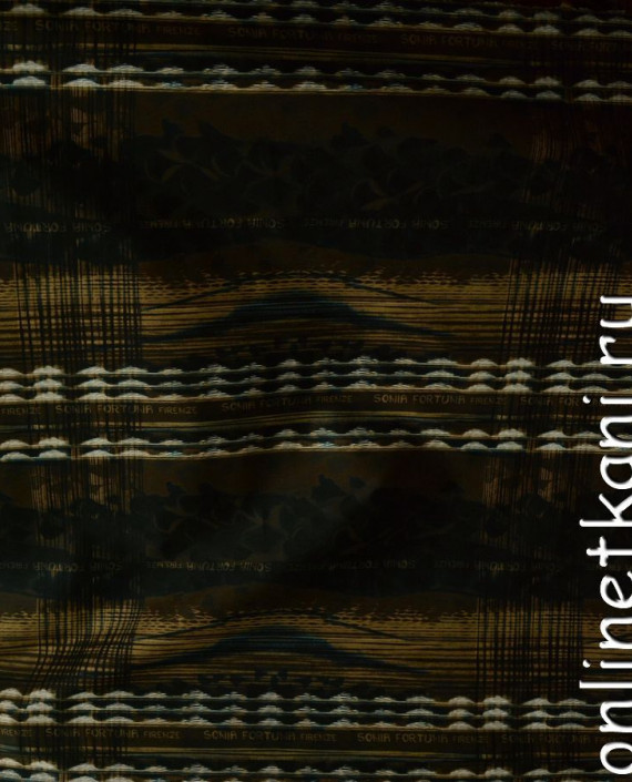 Ткань Джинс 490 цвет коричневый абстрактный картинка 1