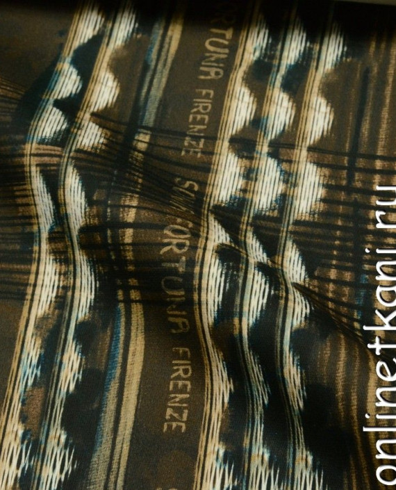 Ткань Джинс 490 цвет коричневый абстрактный картинка