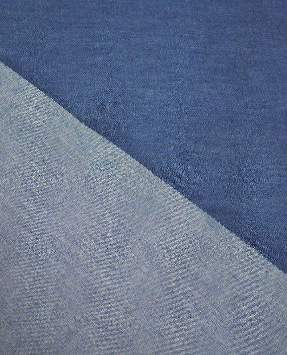 Ткань Джинс Рубашечный 541 цвет синий картинка 1