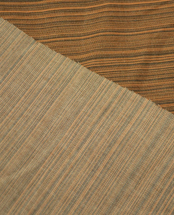 Ткань Джинс Принт 568 цвет коричневый в полоску картинка 1