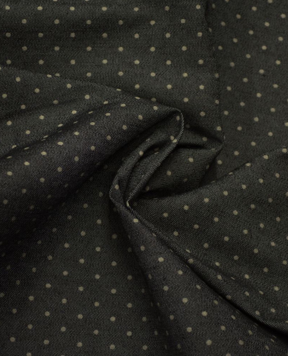 Ткань Джинс Принт Черный в крапинку 569 цвет черный в горошек картинка