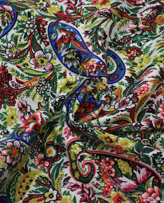 Ткань Джинс Принт 590 цвет разноцветный абстрактный картинка
