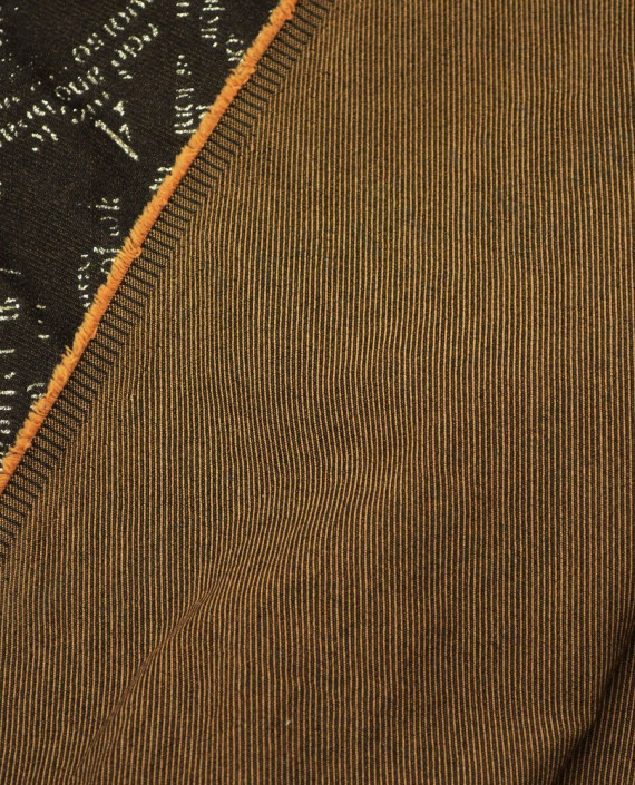 Ткань Джинс Принт 599 цвет коричневый абстрактный картинка 2
