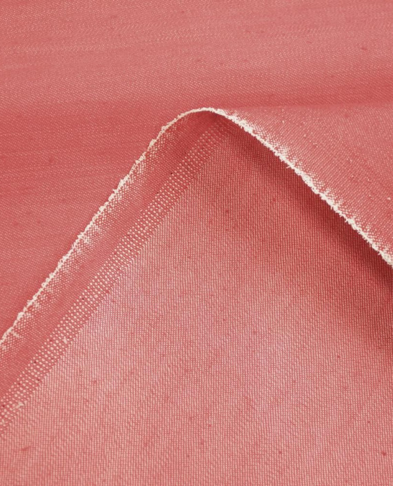 Ткань Джинс "Розовый коралл" 703 цвет розовый картинка 2