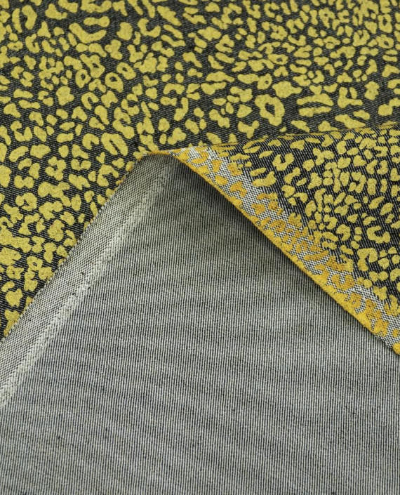 Ткань Джинс 704 цвет желтый леопардовый картинка 2