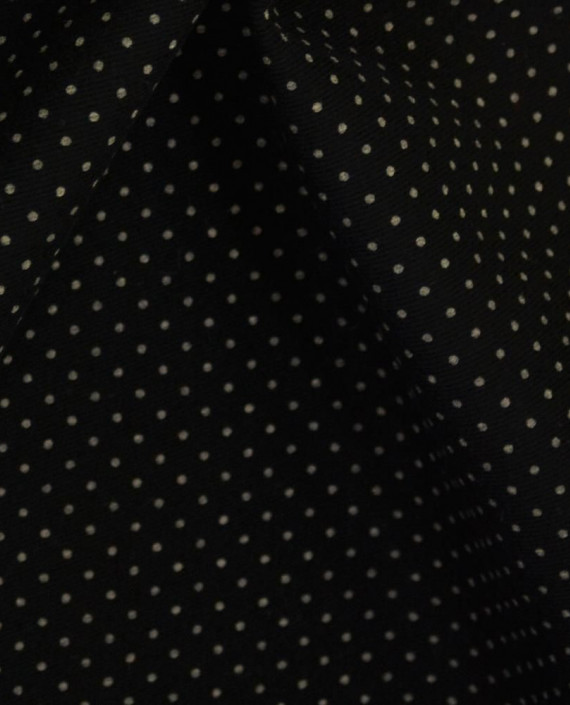 Ткань Джинс в Горошек 866 цвет черный крупа картинка 2
