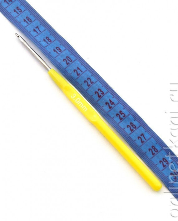 Крючок для вязания 3.0 мм 014 цвет желтый картинка 2