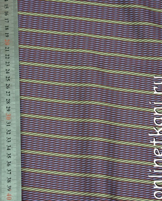 Ткань Жаккард 0003 цвет сиреневый в полоску картинка 1