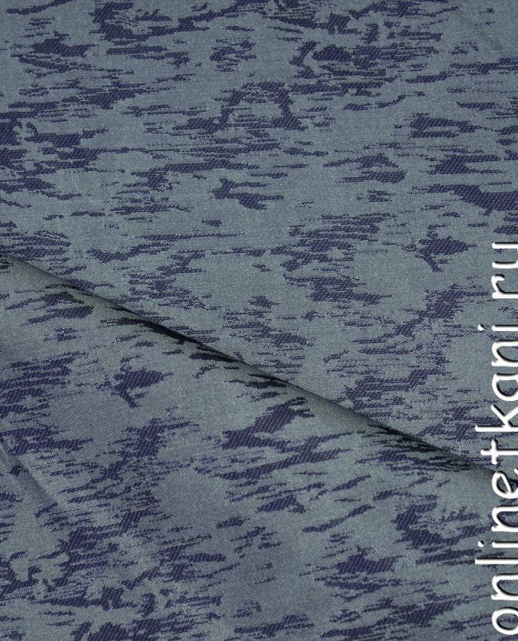 Ткань Жаккард 0009 цвет голубой абстрактный картинка