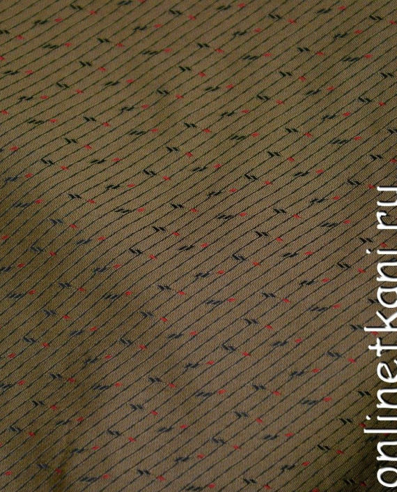Ткань Жаккард 0017 цвет коричневый абстрактный картинка