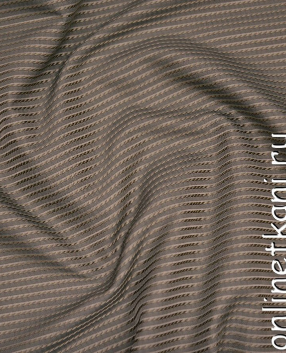 Ткань Жаккард 0025 цвет коричневый геометрический картинка 2