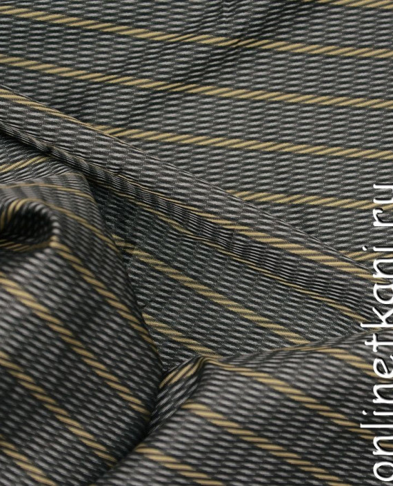 Ткань Жаккард 0030 цвет серый в полоску картинка