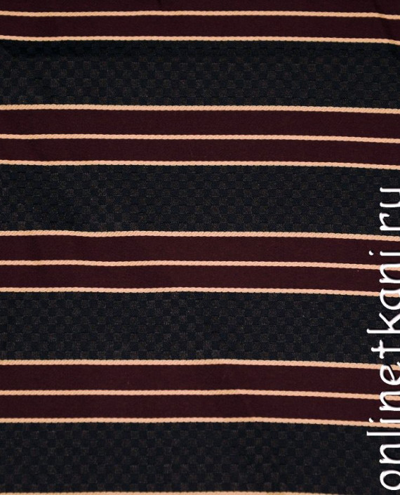 Ткань Жаккард 0039 цвет черный в полоску картинка